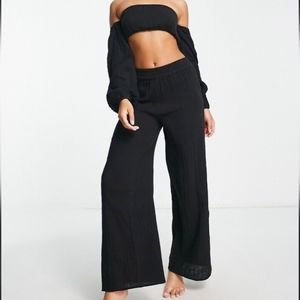NWT- Bobi- Black- Beach Gauze Pant- XL- 100% Cotton